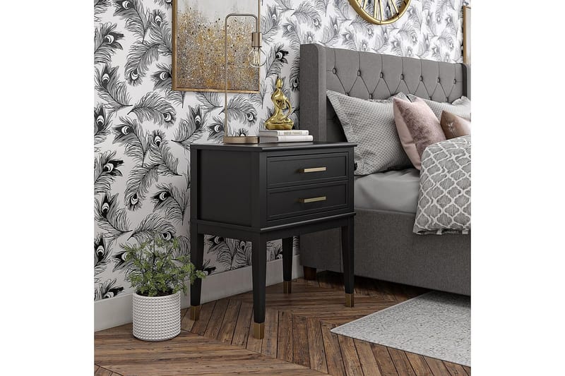 Westerleigh Avlastningsbord 60 cm Svart/Gull - CosmoLiving - Møbler - Bord - Avlastningsbord & sidobord - Lampebord & sidebord