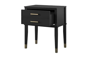 Westerleigh Avlastningsbord 60 cm Svart/Gull - CosmoLiving - Møbler - Bord - Avlastningsbord & sidobord - Lampebord & sidebord