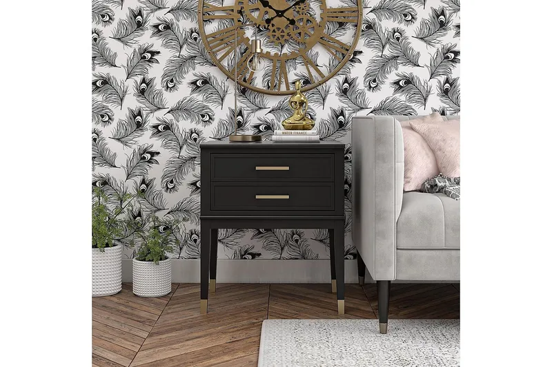 Westerleigh Avlastningsbord 60 cm Svart/Gull - CosmoLiving - Møbler - Bord - Avlastningsbord & sidobord - Lampebord & sidebord