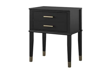 Westerleigh Avlastningsbord 60 cm Svart/Gull - CosmoLiving - Møbler - Bord - Avlastningsbord & sidobord - Lampebord & sidebord