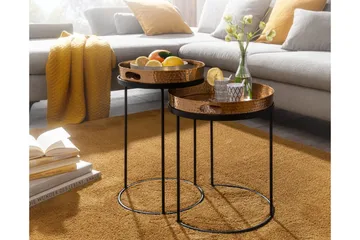 Wilhem Sidebord 33 cm Rund - Gull - Møbler - Bord - Avlastningsbord & sidobord - Lampebord & sidebord