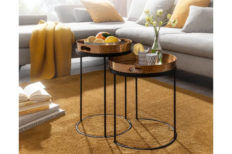 Wilhem Sidebord 33 cm Rund - Gull - Møbler - Bord - Avlastningsbord & sidobord - Lampebord & sidebord