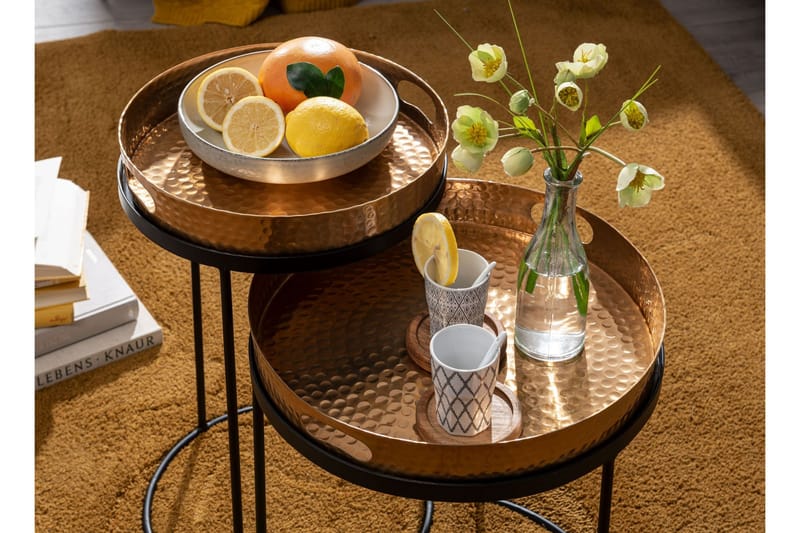 Wilhem Sidebord 33 cm Rund - Gull - Møbler - Bord - Avlastningsbord & sidobord - Lampebord & sidebord