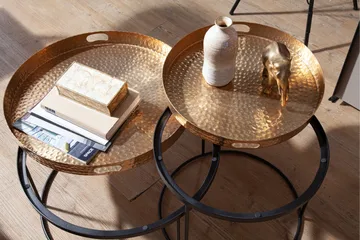 Wilhem Sidebord 33 cm Rund - Gull - Møbler - Bord - Avlastningsbord & sidobord - Lampebord & sidebord