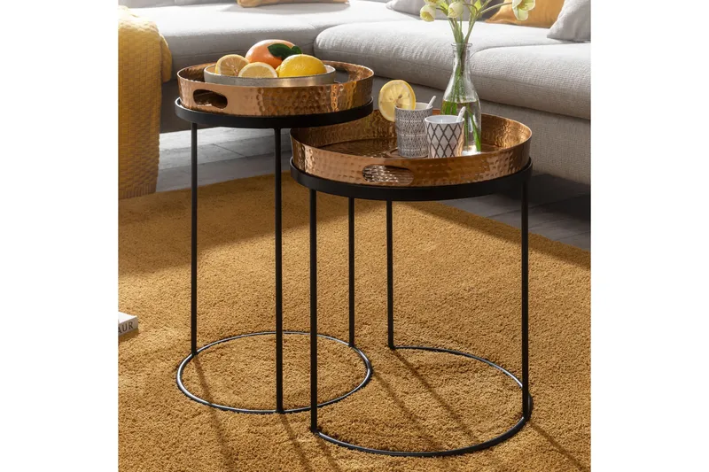 Wilhem Sidebord 33 cm Rund - Gull - Møbler - Bord - Avlastningsbord & sidobord - Lampebord & sidebord