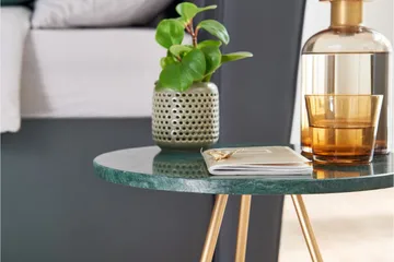 Wilhem Sidebord 38 cm Rund - Grønn - Møbler - Bord - Avlastningsbord & sidobord - Lampebord & sidebord