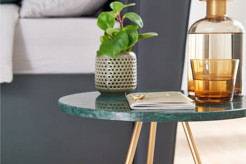 Wilhem Sidebord 38 cm Rund - Grønn - Møbler - Bord - Avlastningsbord & sidobord - Lampebord & sidebord