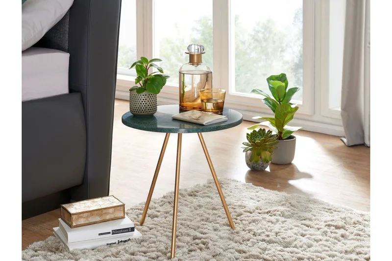 Wilhem Sidebord 38 cm Rund - Grønn - Møbler - Bord - Avlastningsbord & sidobord - Lampebord & sidebord