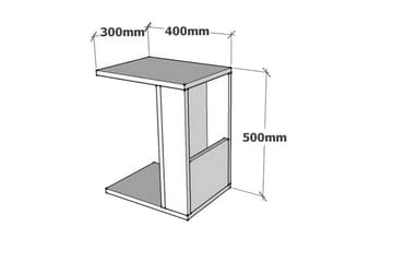 Yggersryd Sidebord 30x50x30 cm - Hvit - Møbler - Bord - Avlastningsbord & sidobord - Lampebord & sidebord