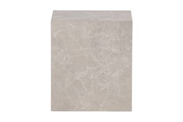 York High Travertin Sidebord 40x40x45 cm - Beige - Møbler - Bord - Avlastningsbord & sidobord - Lampebord & sidebord
