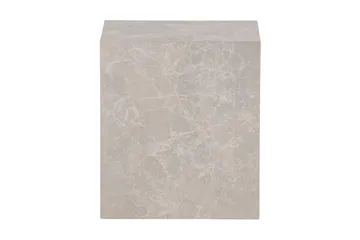 York High Travertin Sidebord 40x40x45 cm - Beige - Møbler - Bord - Avlastningsbord & sidobord - Lampebord & sidebord