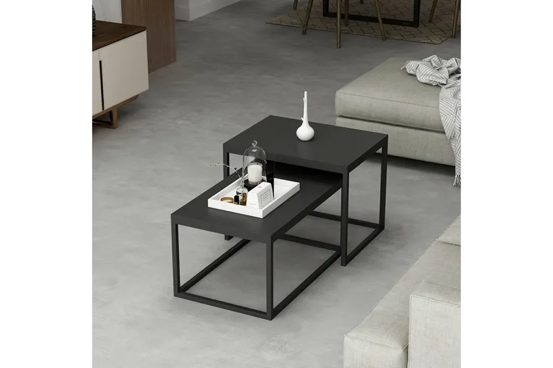 Leka Settbord - Svart - Møbler - Bord - Avlastningsbord & sidobord - Settbord