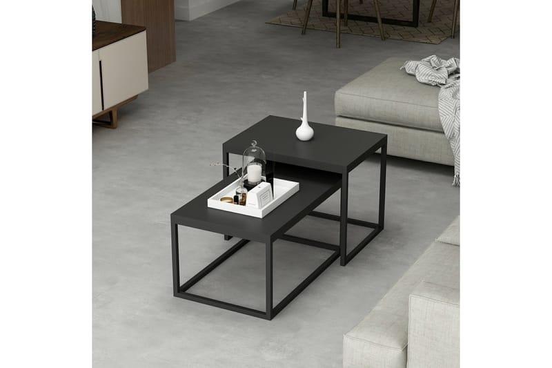 Leka Settbord - Svart - Møbler - Bord - Avlastningsbord & sidobord - Settbord