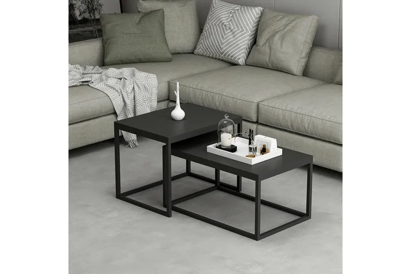 Leka Settbord - Svart - Møbler - Bord - Avlastningsbord & sidobord - Settbord