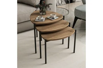 Lenny Settbord - Valnøtt - Møbler - Bord - Avlastningsbord & sidobord - Settbord