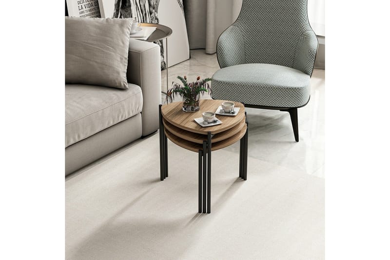 Lenny Settbord - Valnøtt - Møbler - Bord - Avlastningsbord & sidobord - Settbord