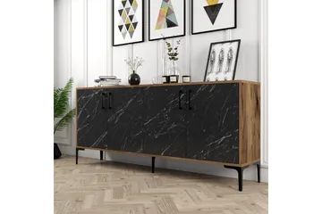 Levents Avlastningsbord 180 cm - Valnøtt / Svart - Møbler - Bord - Avlastningsbord & sidobord - Konsollbord & gangbord