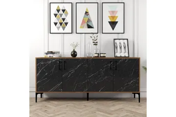 Levents Avlastningsbord 180 cm - Valnøtt / Svart - Møbler - Bord - Avlastningsbord & sidobord - Konsollbord & gangbord