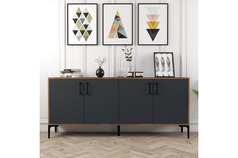 Levents Avlastningsbord 180 cm - Valnøtt/Antrasitt - Møbler - Bord - Avlastningsbord & sidobord - Konsollbord & gangbord