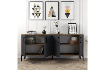 Levents Avlastningsbord 180 cm - Valnøtt/Antrasitt - Møbler - Bord - Avlastningsbord & sidobord - Konsollbord & gangbord