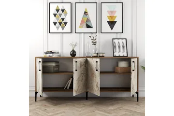 Levents Avlastningsbord 180 cm - Valnøtt/Beige/Svart - Møbler - Bord - Avlastningsbord & sidobord - Konsollbord & gangbord