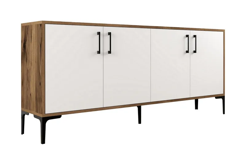 Levents Avlastningsbord 180 cm - Valnøtt/Hvit/Svart - Møbler - Bord - Avlastningsbord & sidobord - Konsollbord & gangbord