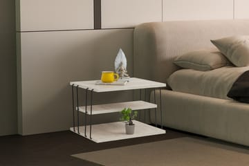 Lifon Sidebord 50 cm - Svart/Marmor - Møbler - Bord - Avlastningsbord & sidobord - Lampebord & sidebord