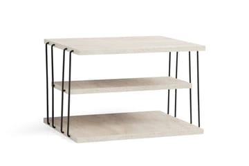 Lifon Sidebord 50 cm - Svart/Marmor - Møbler - Bord - Avlastningsbord & sidobord - Lampebord & sidebord