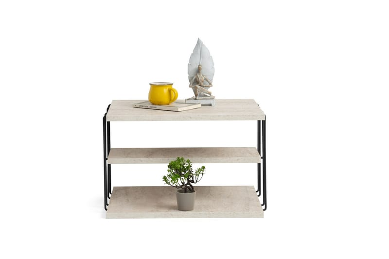 Lifon Sidebord 50 cm - Svart/Marmor - Møbler - Bord - Avlastningsbord & sidobord - Lampebord & sidebord