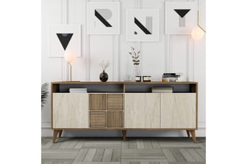 Lissione Konsollbord 180 cm - Valnøtt/Beige - Møbler - Bord - Avlastningsbord & sidobord - Konsollbord & gangbord