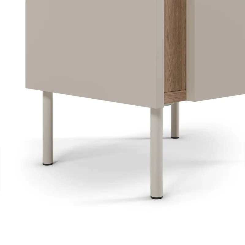Lomar Nattbord 45,5x47,8x35 cm - Naturlig eik sandstein - Møbler - Bord - Avlastningsbord & sidobord - Sengebord & nattbord