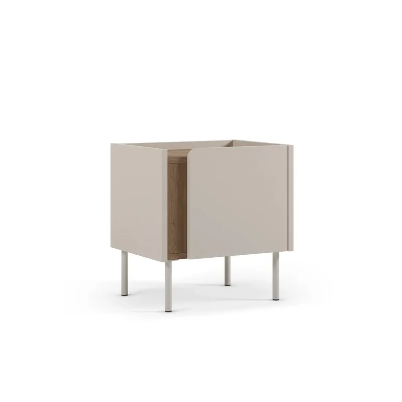 Lomar Nattbord 45,5x47,8x35 cm, Naturlig eik sandstein