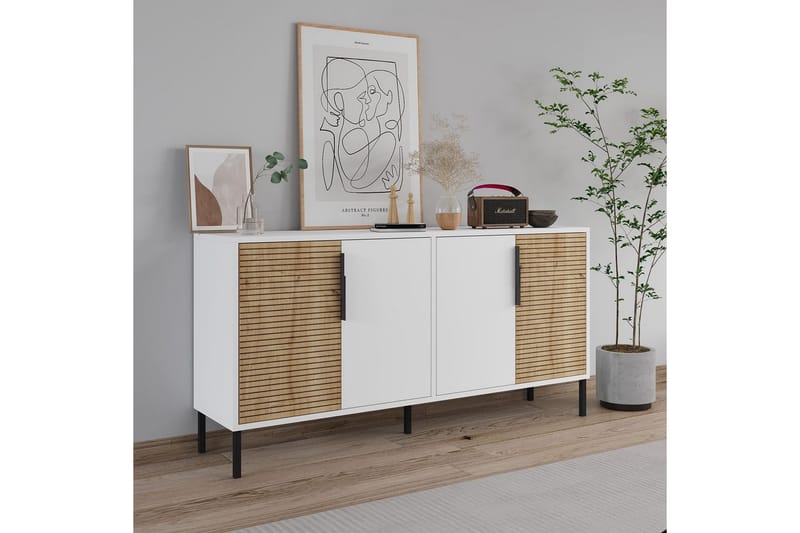 Lorien Konsollbord 150 cm - Hvit/Eik - Møbler - Bord - Avlastningsbord & sidobord - Konsollbord & gangbord