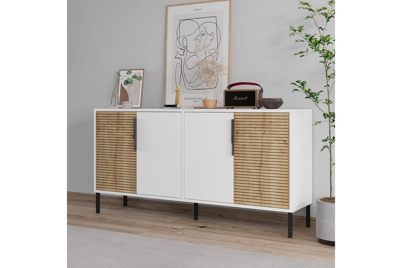 Lorien Konsollbord 150 cm - Hvit/Eik - Møbler - Bord - Avlastningsbord & sidobord - Konsollbord & gangbord