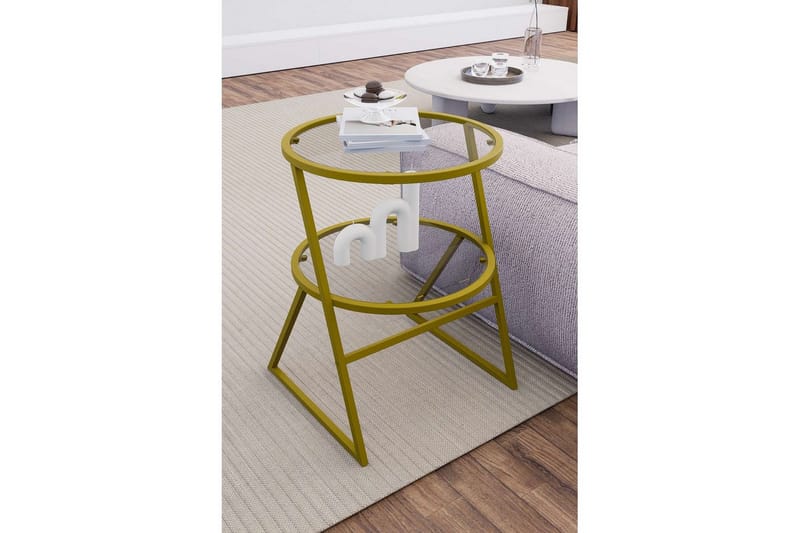 Lorigulla Sidebord 42x42 cm - Gull - Møbler - Bord - Avlastningsbord & sidobord - Lampebord & sidebord