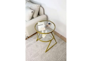 Lorigulla Sidebord 42x42 cm - Gull - Møbler - Bord - Avlastningsbord & sidobord - Lampebord & sidebord