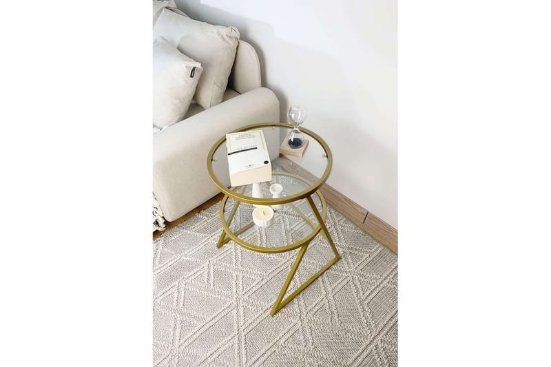 Lorigulla Sidebord 42x42 cm - Gull - Møbler - Bord - Avlastningsbord & sidobord - Lampebord & sidebord