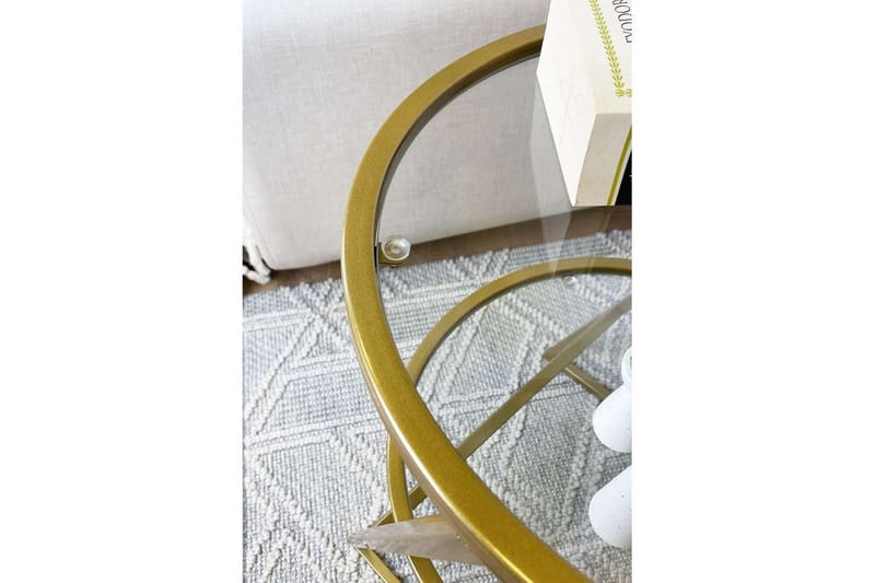 Lorigulla Sidebord 42x42 cm - Gull - Møbler - Bord - Avlastningsbord & sidobord - Lampebord & sidebord