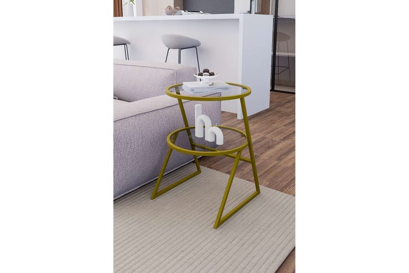 Lorigulla Sidebord 42x42 cm - Gull - Møbler - Bord - Avlastningsbord & sidobord - Lampebord & sidebord