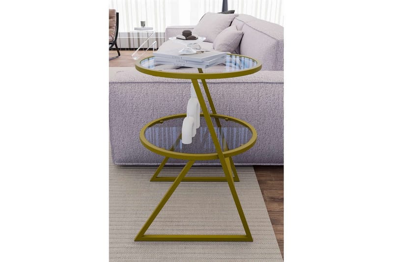 Lorigulla Sidebord 42x42 cm - Gull - Møbler - Bord - Avlastningsbord & sidobord - Lampebord & sidebord