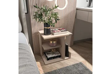 Lorik Nattbord 45 cm - Beige - Møbler - Bord - Avlastningsbord & sidobord - Sengebord & nattbord