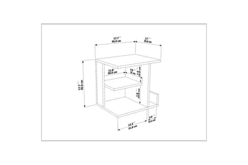 Lorik Nattbord 45 cm - Eik - Møbler - Bord - Avlastningsbord & sidobord - Sengebord & nattbord