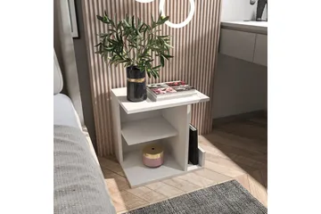 Lorik Nattbord 45 cm - Hvit - Møbler - Bord - Avlastningsbord & sidobord - Sengebord & nattbord