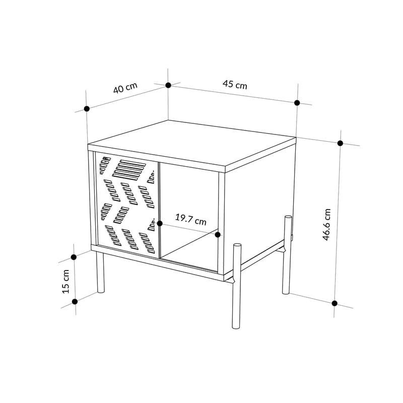 Losina Nattbord 45 cm - Hitit - Møbler - Bord - Avlastningsbord & sidobord - Sengebord & nattbord