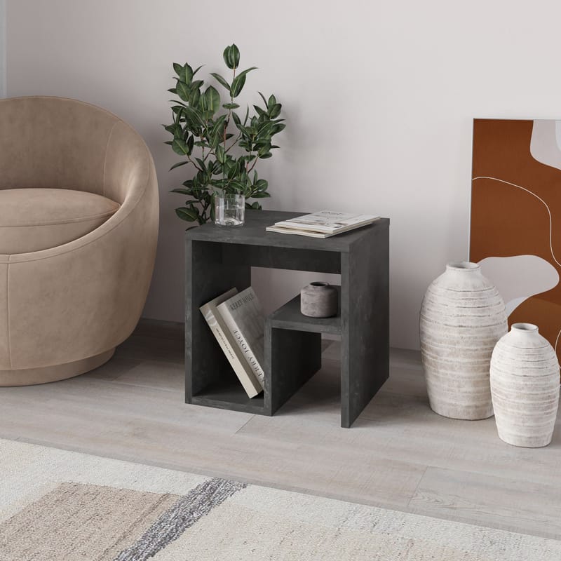 Lumira Sidebord 40 cm - Retro Grey - Møbler - Bord - Avlastningsbord & sidobord - Brettbord og småbord