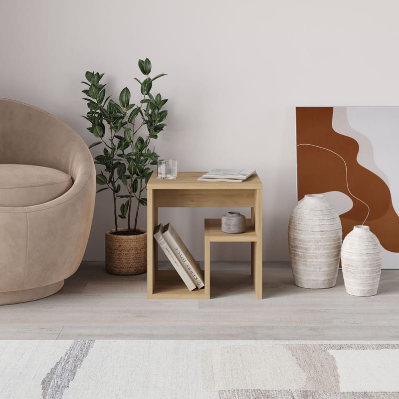 Lumira Sidebord 40 cm - Sapphire Oak - Møbler - Bord - Avlastningsbord & sidobord - Brettbord og småbord