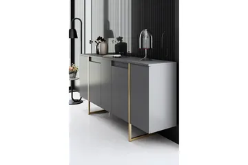 Luxe Konsollbord 160 cm - Grå/Gull - Oppbevaring - Oppbevaringsmøbler - Sideboard & skjenk
