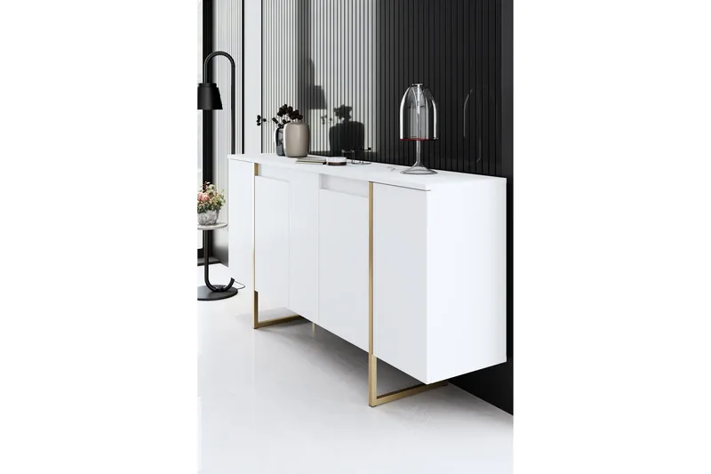 Luxe Konsollbord 160 cm - Vit/Guld - Oppbevaring - Oppbevaringsmøbler - Sideboard & skjenk