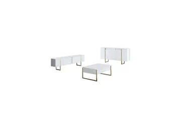 Luxe Konsollbord 160 cm - Vit/Guld - Oppbevaring - Oppbevaringsmøbler - Sideboard & skjenk