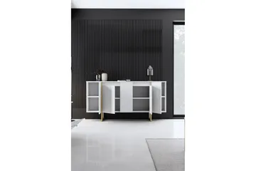 Luxe Konsollbord 160 cm - Vit/Guld - Oppbevaring - Oppbevaringsmøbler - Sideboard & skjenk